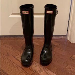 Black Hunter Rain boots size 7 excellent condition